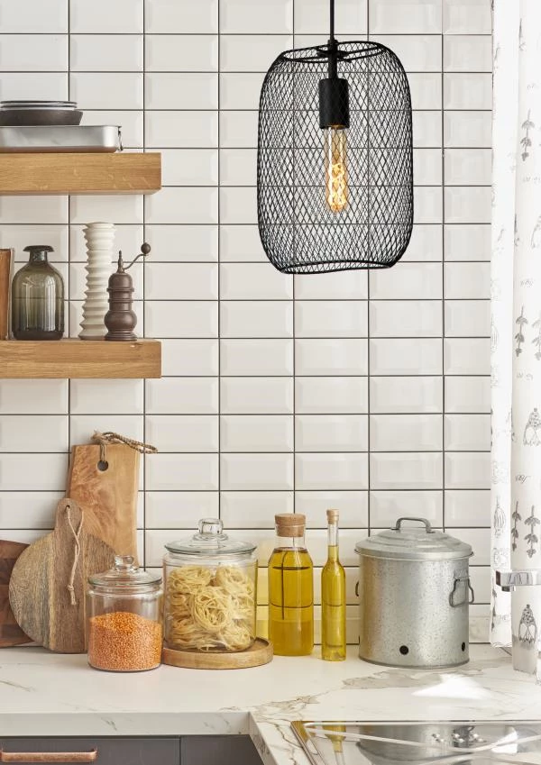 Lucide MESH - Hanglamp - 1xE27 - Zwart - sfeer 2